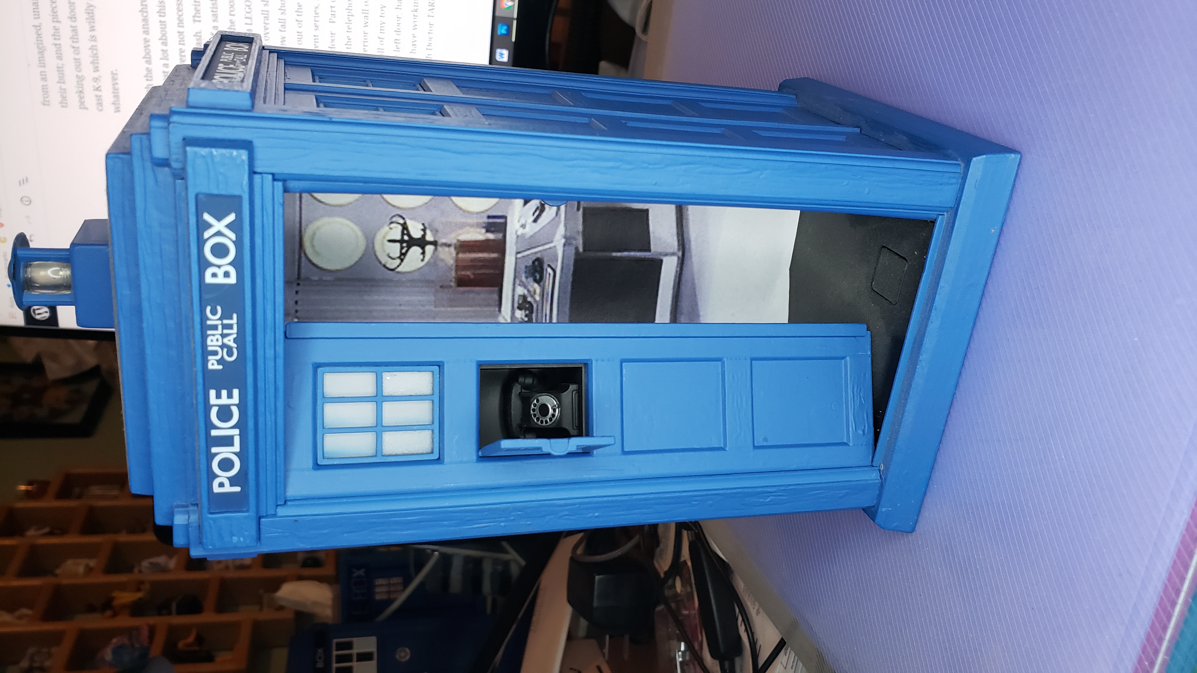 LOOTCRATE PAPER FIGS TARDIS DOCTOR WHO POLICE BOX CRAFT ART DIY T.A.R.D.I.S 